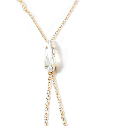 Water Droplets Hand Chain Bracelet In Copper With Electroplated Gold Plating, Ethnic Style For Women