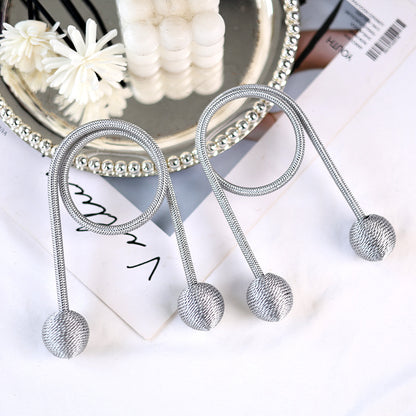 Fabric Curtains With Curtain Tiebacks For Elegant Window Decoration
