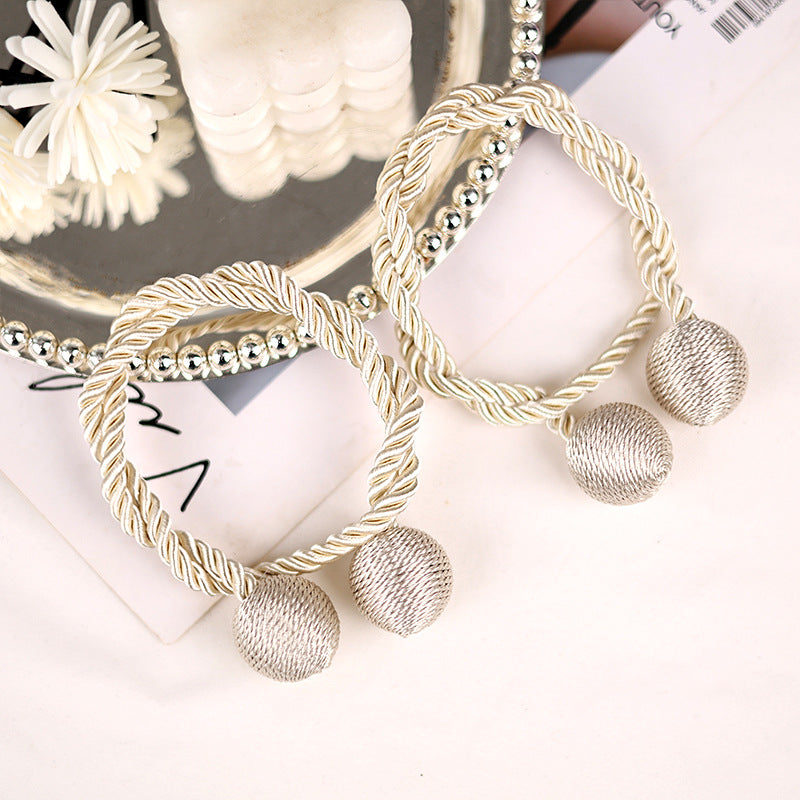 Fabric Curtains With Curtain Tiebacks For Elegant Window Decoration