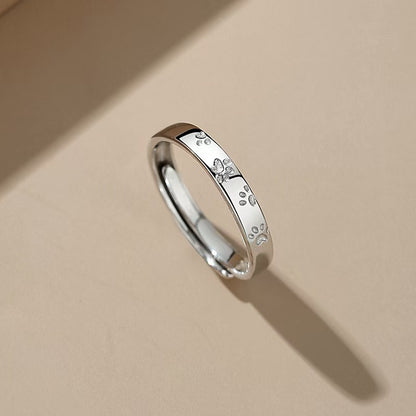 Romantic Copper Cat Rings For Couples, 1 Pair