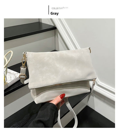 Women’s Square PU Leather Shoulder Bag With Sewing Thread Detail, Single Shoulder Strap, Perfect For Autumn