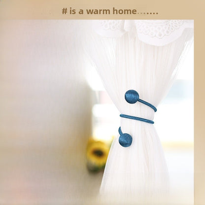 Fabric Curtains With Curtain Tiebacks For Elegant Window Decoration