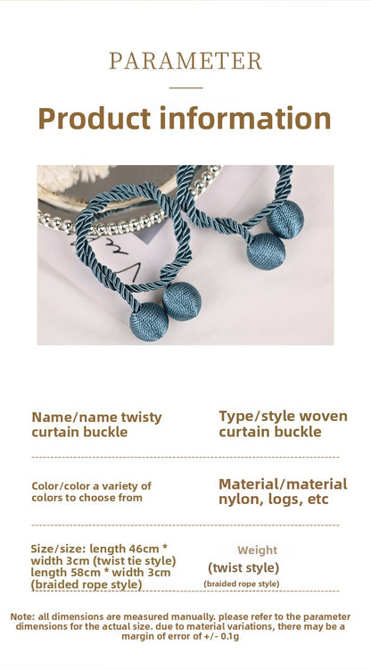 Fabric Curtains With Curtain Tiebacks For Elegant Window Decoration