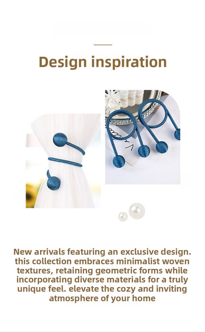 Fabric Curtains With Curtain Tiebacks For Elegant Window Decoration
