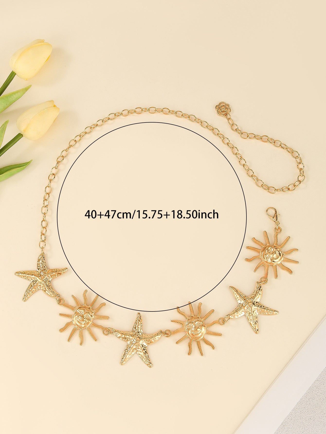 Bohemian Sun Waist Chain For Unisex Featuring Frosted Alloy Material