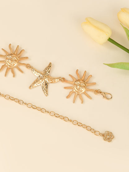 Bohemian Sun Waist Chain For Unisex Featuring Frosted Alloy Material