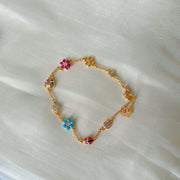 WXB1047 Ladybug Flower Zircon Bracelet