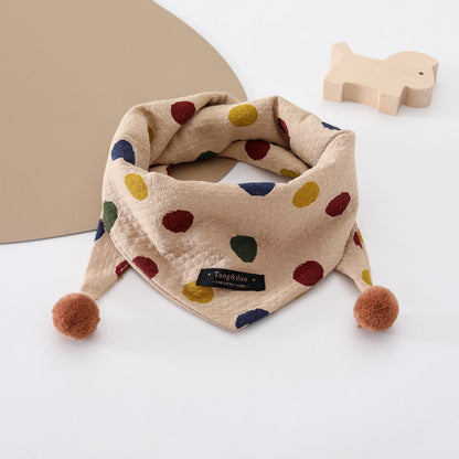 Cartoon Baby Bib In Soft Cotton, Perfect For Autumn, Featuring Adorable Designs For Comfortable Wear