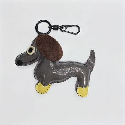 Dyed Black Key Chain Featuring Durable PU Leather Material