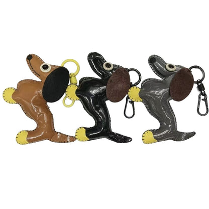 Dyed Black Key Chain Featuring Durable PU Leather Material