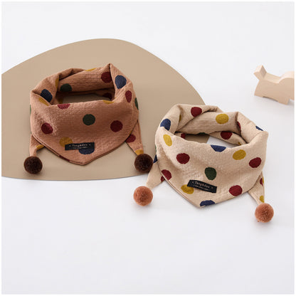 Cartoon Baby Bib In Soft Cotton, Perfect For Autumn, Featuring Adorable Designs For Comfortable Wear