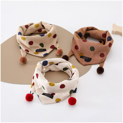 Cartoon Baby Bib In Soft Cotton, Perfect For Autumn, Featuring Adorable Designs For Comfortable Wear