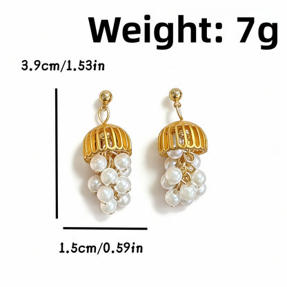 Tassel Earrings For Unisex Featuring White Alloy Design With 925 Sterling Silver Studs