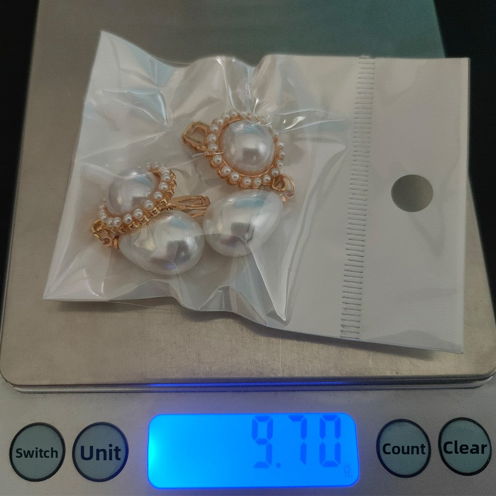 Retro Water Droplets Stud Earrings With Artificial Pearl Inlay, Alloy Body Featuring 304 Stainless Steel Ear Pins