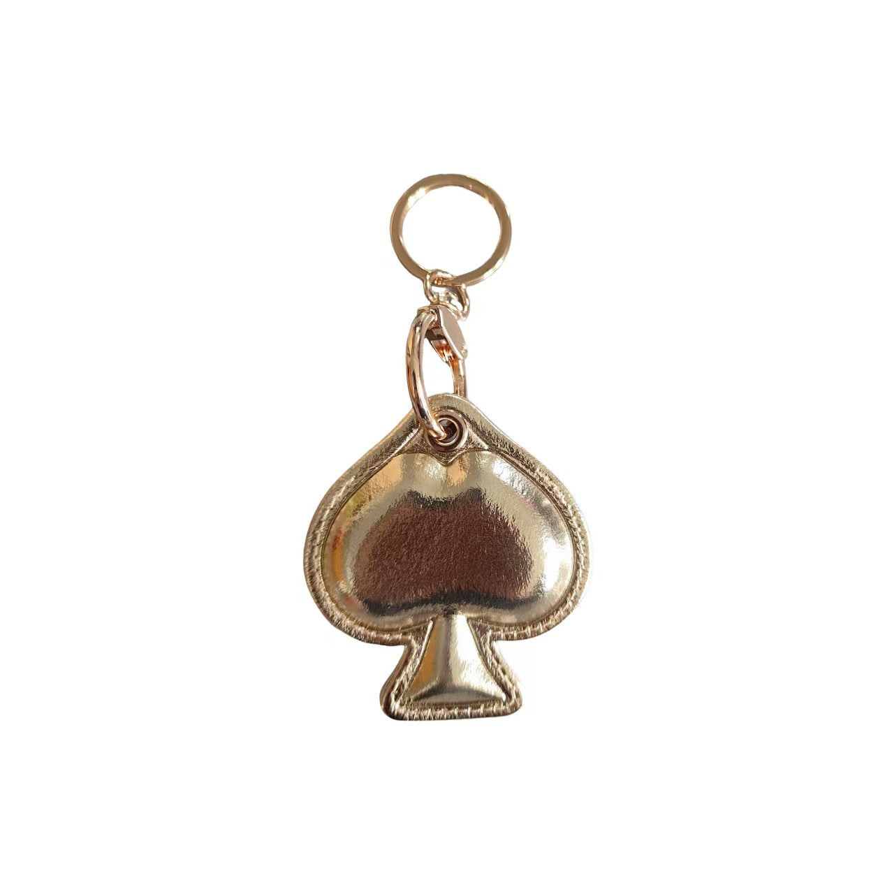 New Year Gold Card Key Chain With PU Leather Bag Charm Accessory