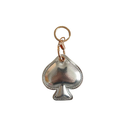 New Year Gold Card Key Chain With PU Leather Bag Charm Accessory
