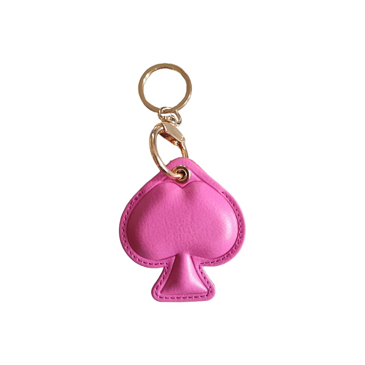 New Year Gold Card Key Chain With PU Leather Bag Charm Accessory