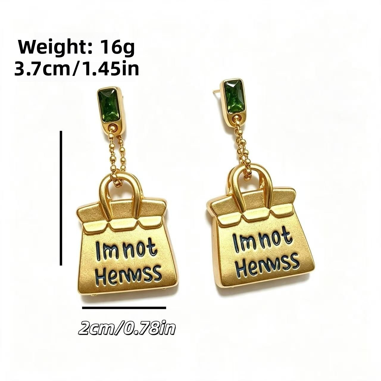 Unisex Stud Earrings For Bag Featuring 925 Sterling Silver Posts In Retro Style With Silver Zinc Alloy Design