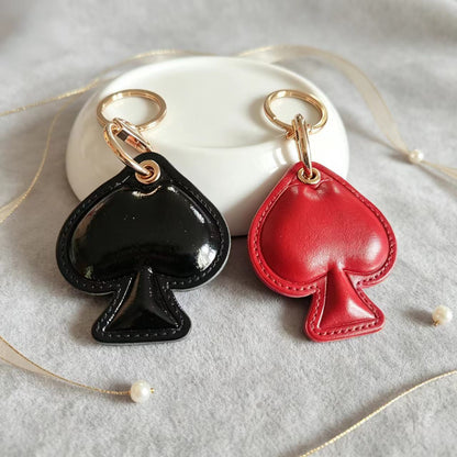 New Year Gold Card Key Chain With PU Leather Bag Charm Accessory