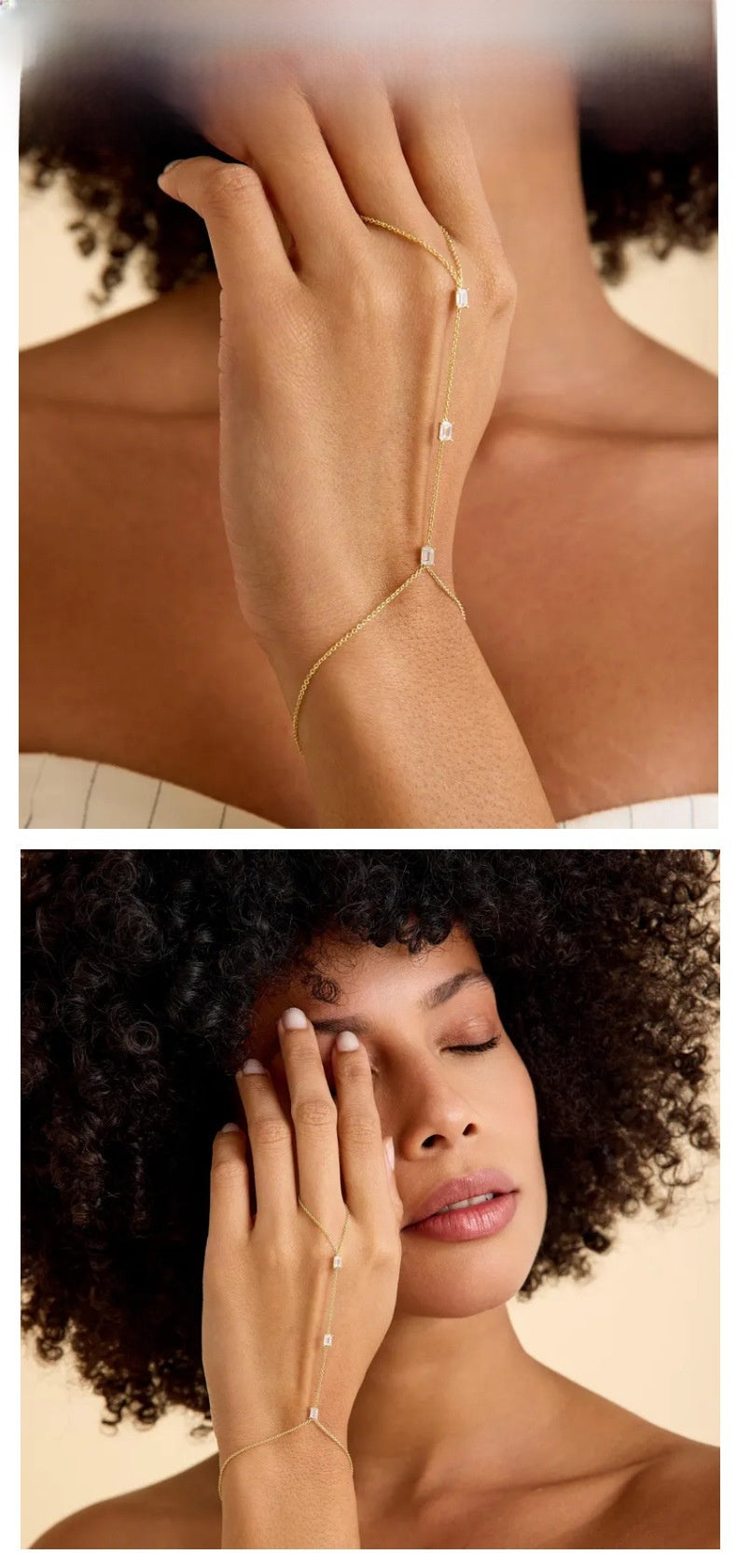 Geometric Silver Hand Chain Bracelet For Women, Electroplated Alloy With Rhinestones