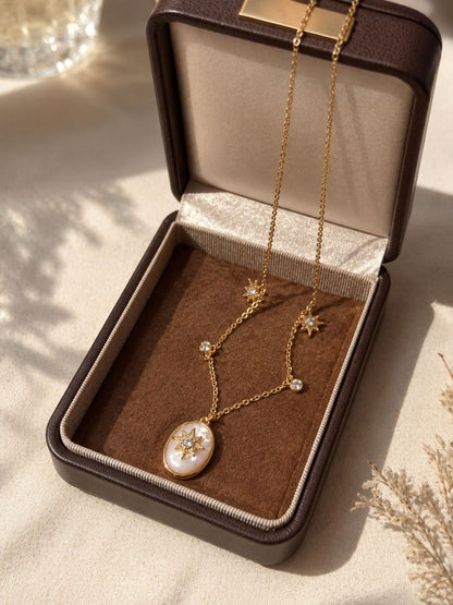 Starburst Retro Earrings For Women With Copper Posts Electroplated And Mother-of-pearl Shell Inlay
