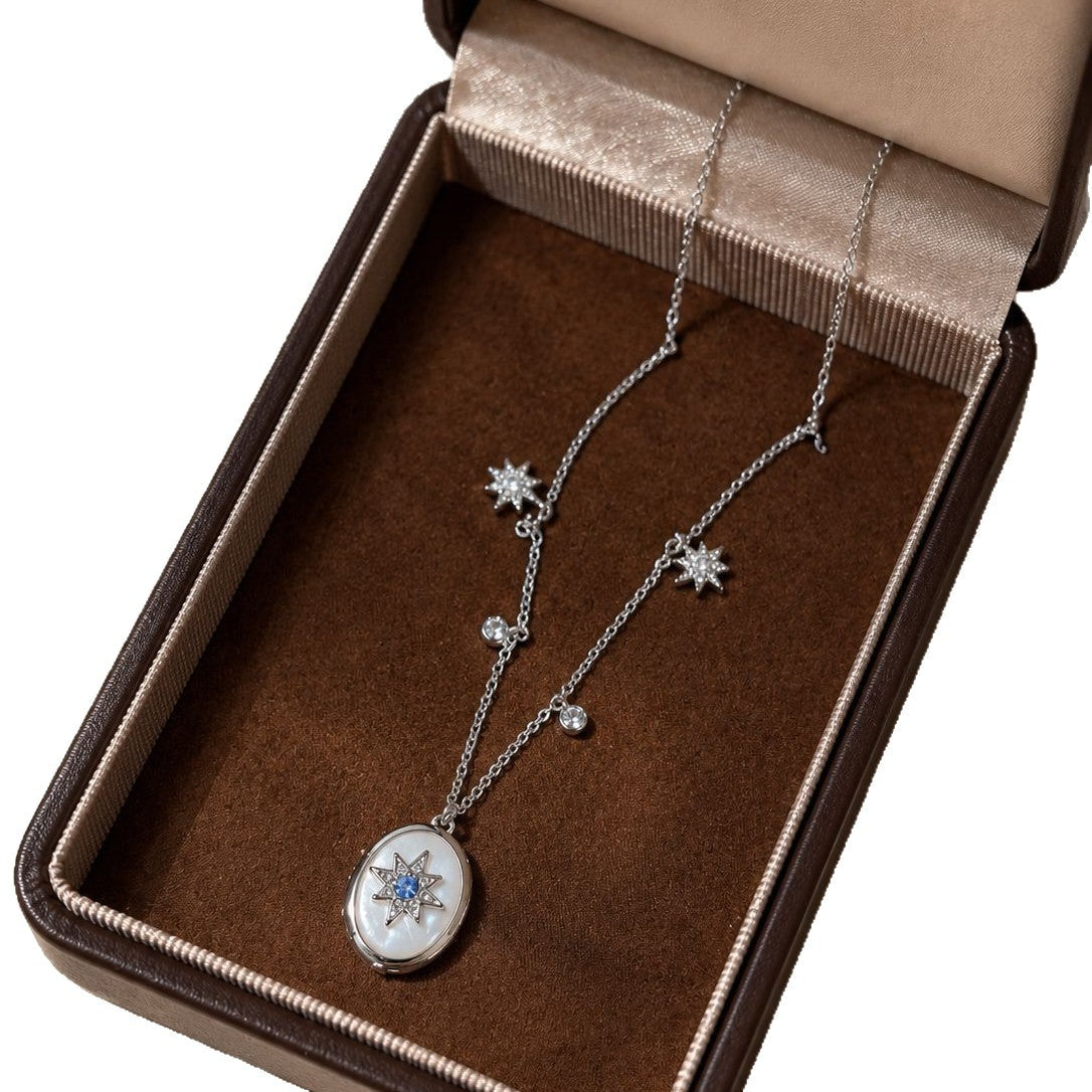 Starburst Retro Earrings For Women With Copper Posts Electroplated And Mother-of-pearl Shell Inlay