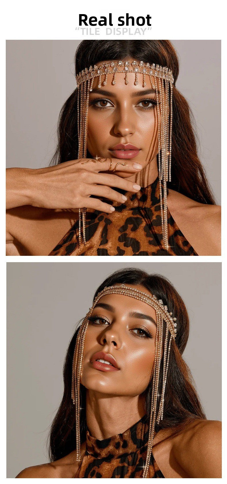 Ethnic Style Tassel Hair Band For Women With Rhinestones Embellishment