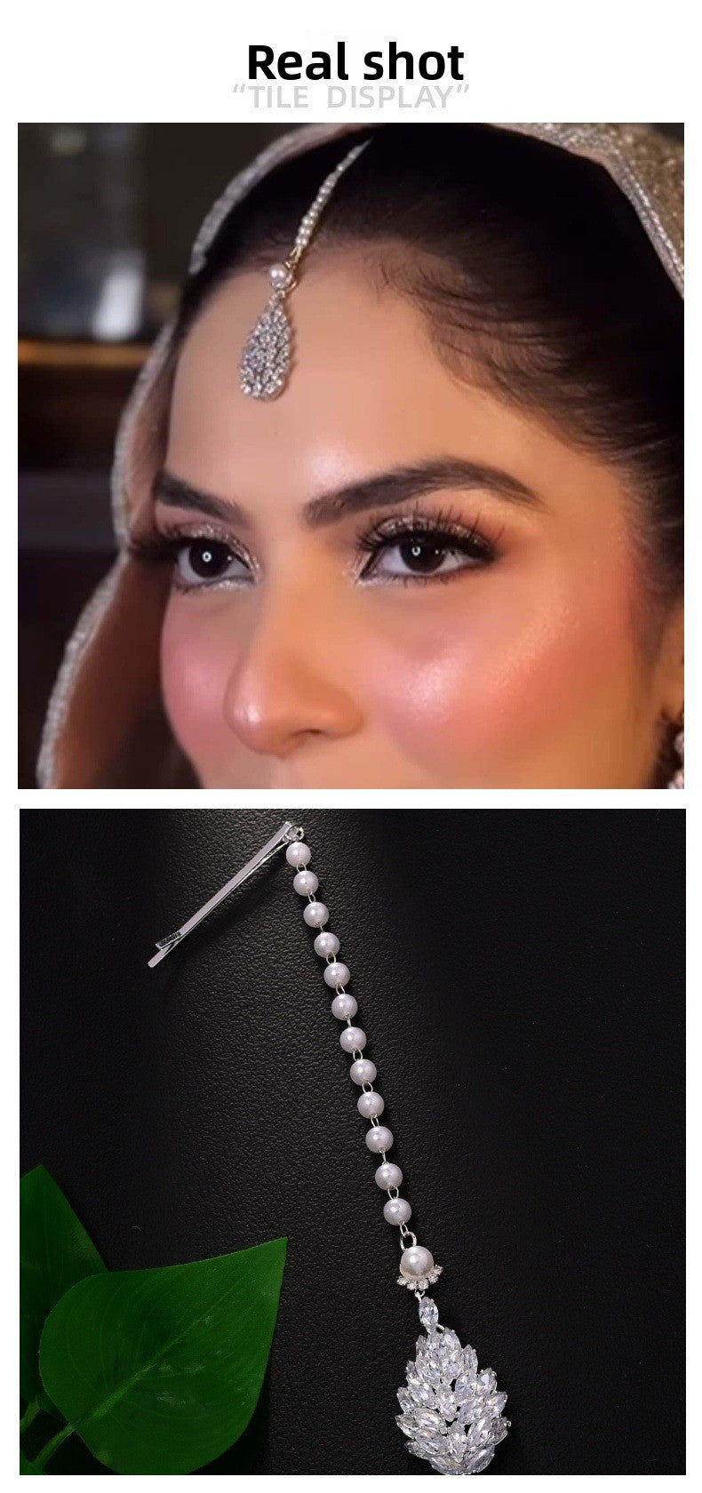 Bridal Water Droplets Hair Chain Insert Comb For Women With Rhinestones, Perfect For Wedding Season