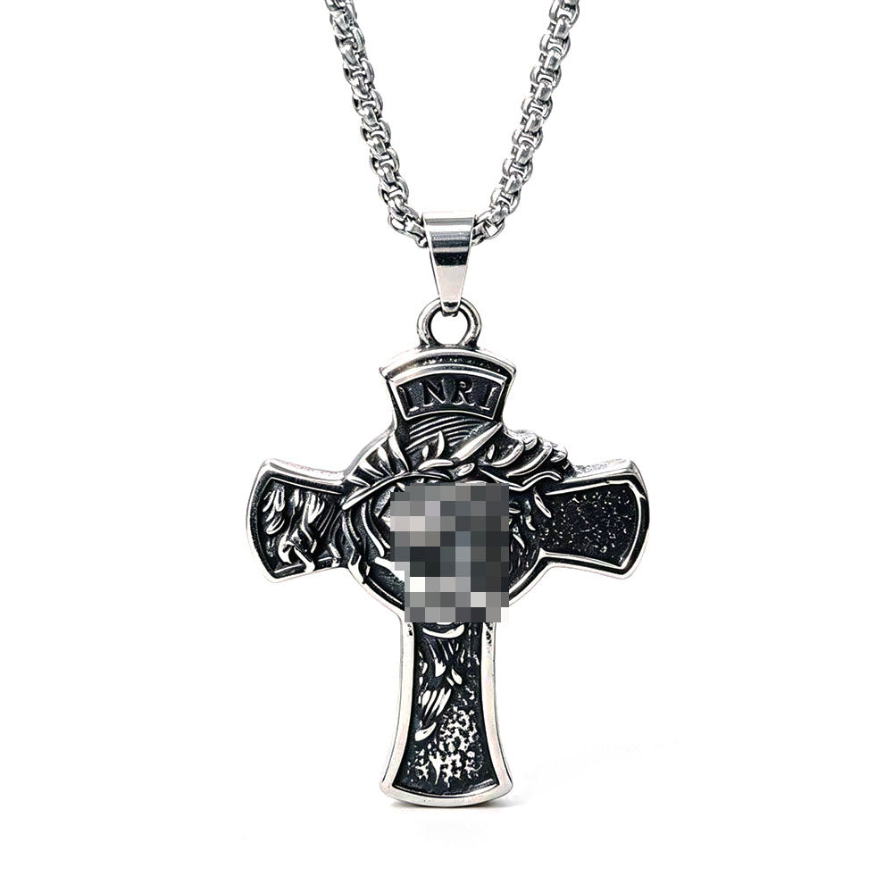 Vintage Style Geometric Pendant For Men, Made Of Durable 304 Stainless Steel