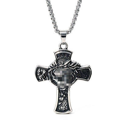 Vintage Style Geometric Pendant For Men, Made Of Durable 304 Stainless Steel