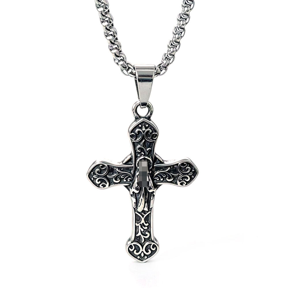 Vintage Style Geometric Pendant For Men, Made Of Durable 304 Stainless Steel