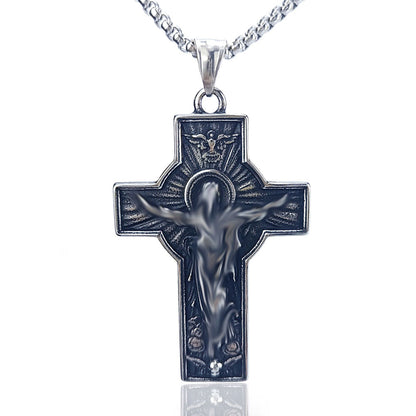 Vintage Style Geometric Pendant For Men, Made Of Durable 304 Stainless Steel