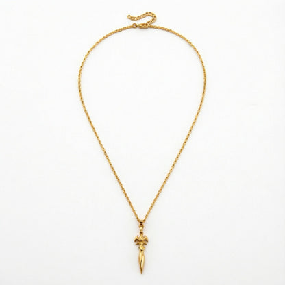 Cross Pendant Necklace With Zinc Alloy Pendant And Rope Chain, Simple Style Unisex Jewelry