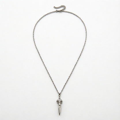 Cross Pendant Necklace With Zinc Alloy Pendant And Rope Chain, Simple Style Unisex Jewelry