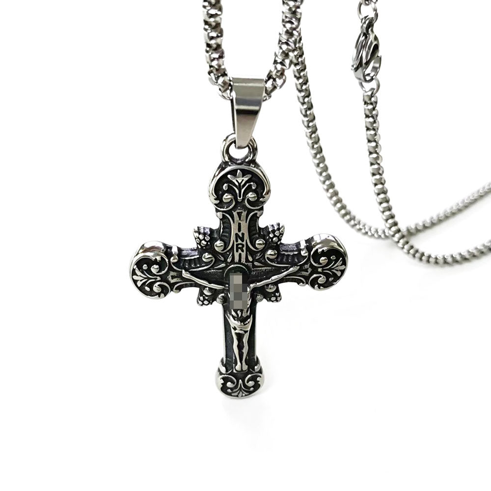 Vintage Style Geometric Pendant For Men, Made Of Durable 304 Stainless Steel