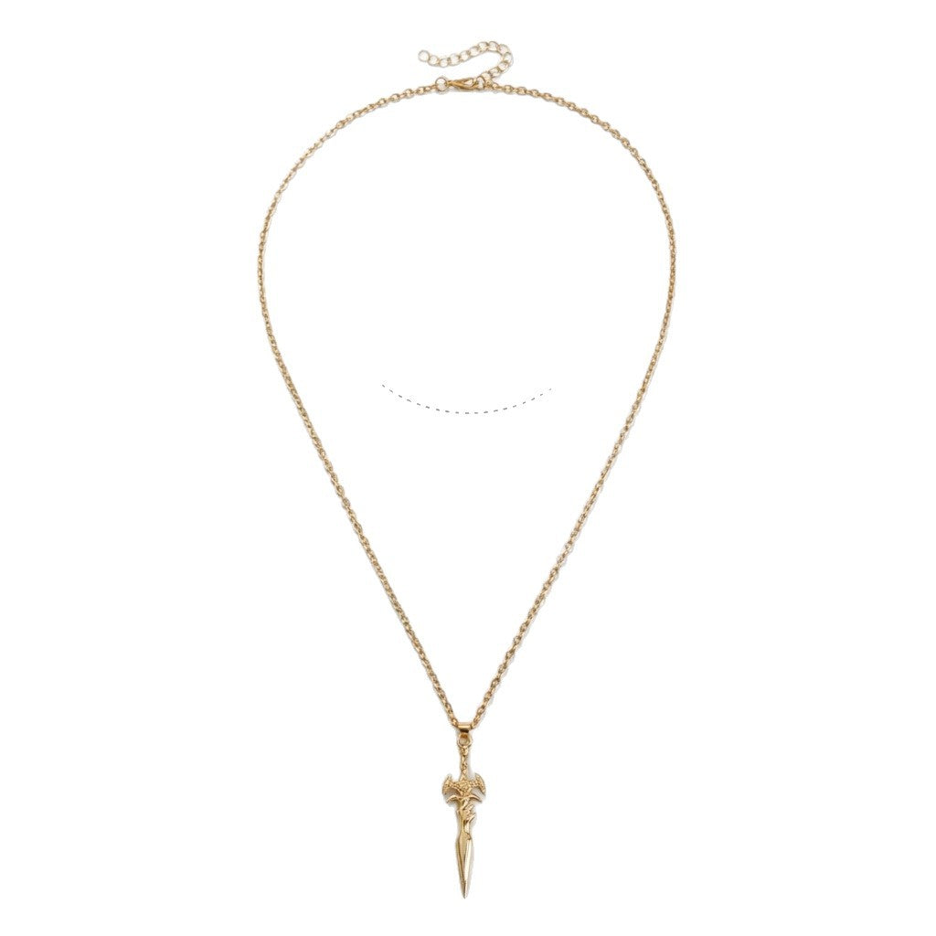 Cross Pendant Necklace With Zinc Alloy Pendant And Rope Chain, Simple Style Unisex Jewelry