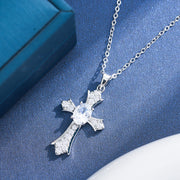 337 Cross Necklace Silver