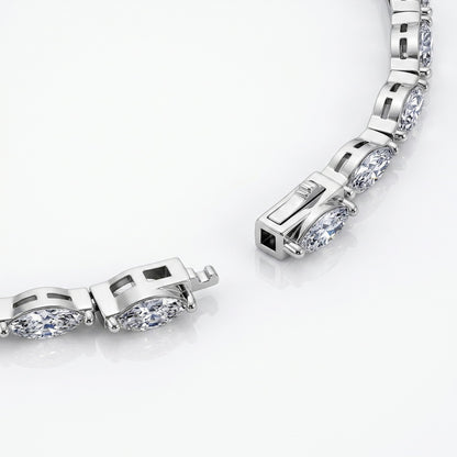 Horse Eye Bracelet For Women In Hip-Hop Style With 925 Sterling Silver Tennis Chain And Moissanite Inlay