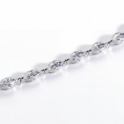 Horse Eye Bracelet For Women In Hip-Hop Style With 925 Sterling Silver Tennis Chain And Moissanite Inlay