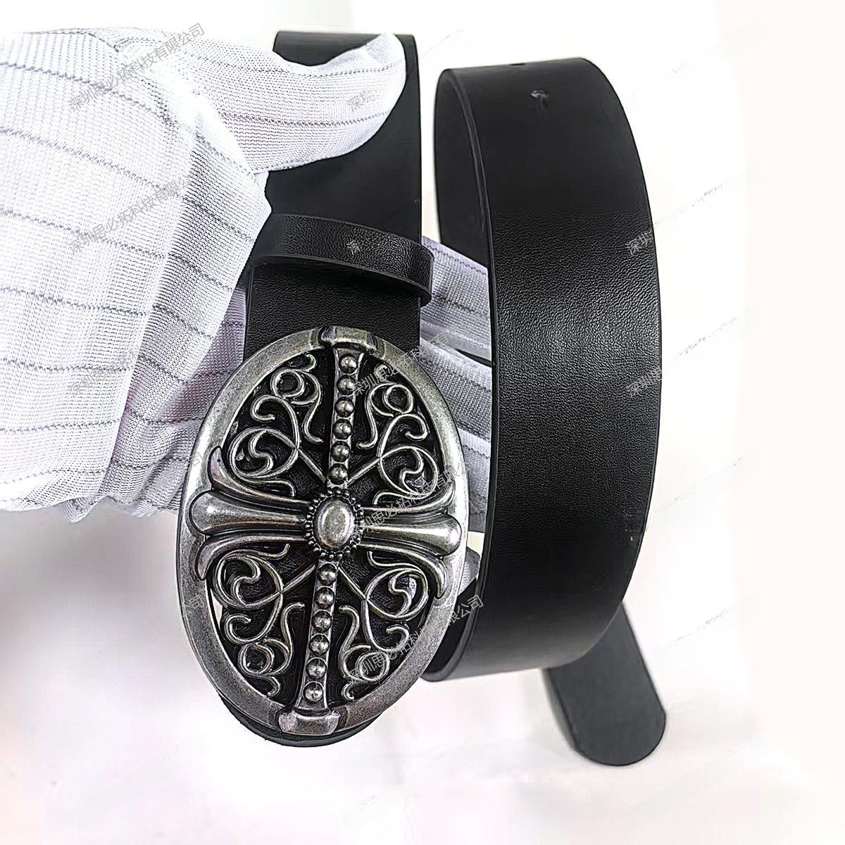Hip-Hop Unisex PU Leather Cross Belt With Alloy Snap Buckle For Stylish Casual Wear