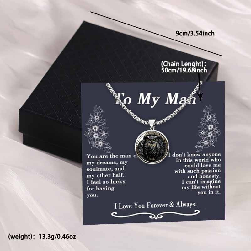 Sweet Owl Necklace For Unisex Featuring 304 Stainless Steel With Gem Inlay And Box Chain