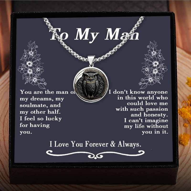 Sweet Owl Necklace For Unisex Featuring 304 Stainless Steel With Gem Inlay And Box Chain