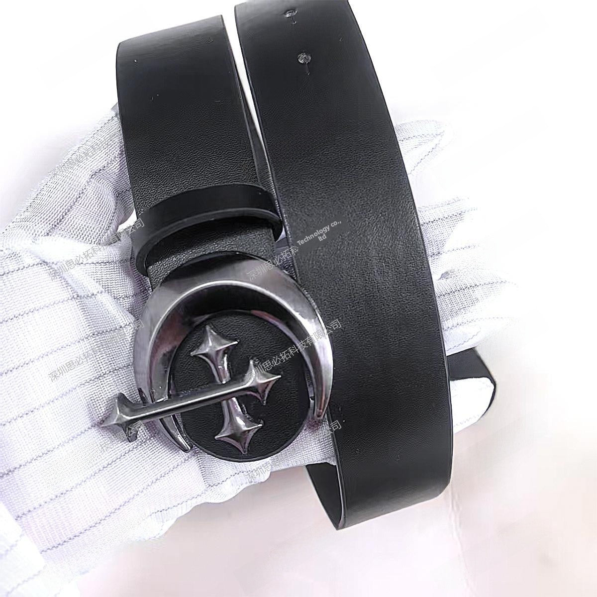Hip-Hop Unisex PU Leather Cross Belt With Alloy Snap Buckle For Stylish Casual Wear