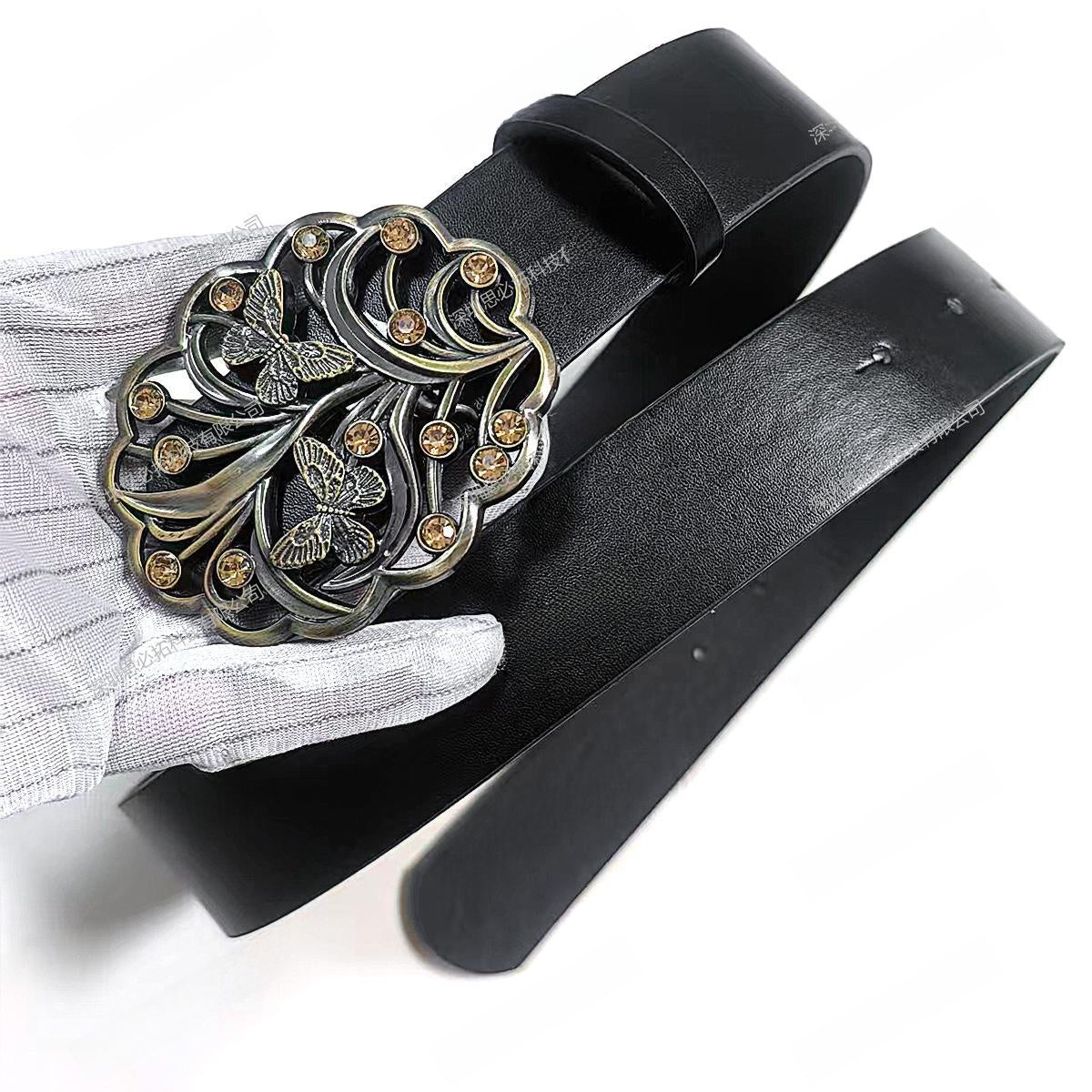 Hip-Hop Unisex PU Leather Cross Belt With Alloy Snap Buckle For Stylish Casual Wear