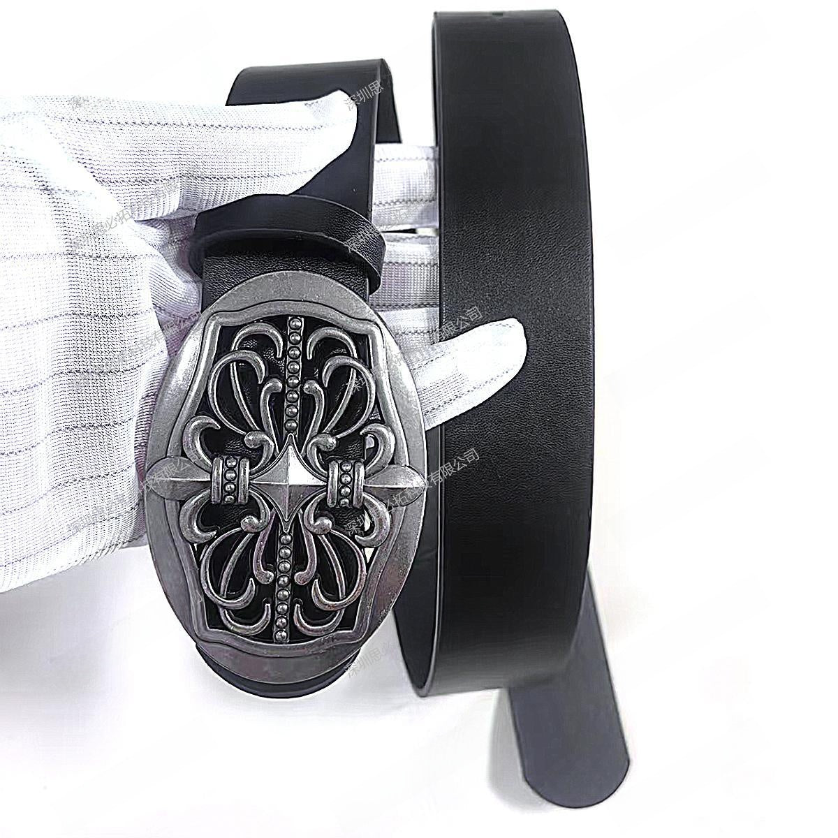 Hip-Hop Unisex PU Leather Cross Belt With Alloy Snap Buckle For Stylish Casual Wear