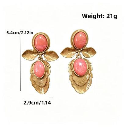Petal Stud Earrings For Unisex Featuring Electroplated Alloy With 925 Sterling Silver Ear Pins In Silver