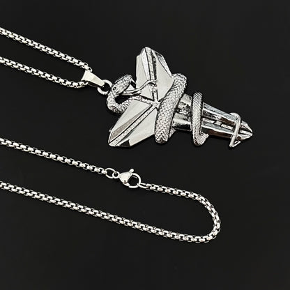 Hip-Hop Style Cross Pendant For Men, Zinc Alloy Material With Asymmetrical Craftsmanship