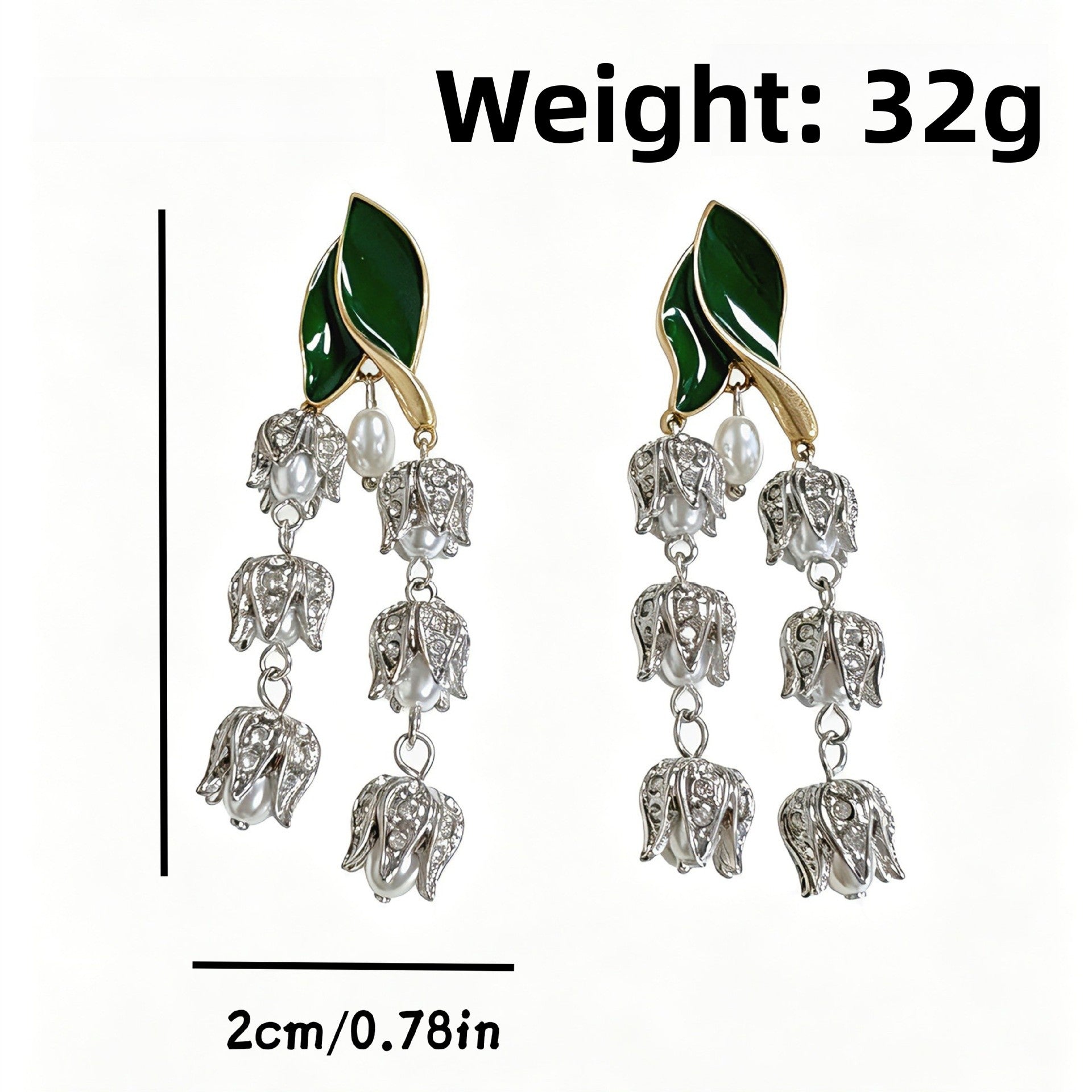 Flowers Stud Earrings For Unisex Featuring Enamel Craft And Rhinestones Inlay, Made With 925 Sterling Silver And Zinc Alloy
