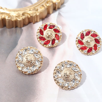 Stud Earrings For Women With Alloy And Rhinestones, Featuring 925 Sterling Silver Ear Pins