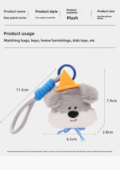 Christmas Dog Plush Bag Charm Key Chain, Soft And Cute Accessory For Bags